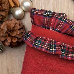 Eurofirany Vianočné uteráky, osušky SANTA 1 červené červená Bavlna 70x140 cm