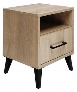 FoxBox Nočný stolík s osvetlením Light - dub sonoma