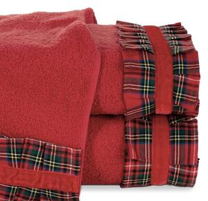 Eurofirany Vianočné uteráky, osušky SANTA 1 červené červená Bavlna 70x140 cm