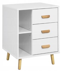 FoxBox Priestranný nočný stolík Oslo - dub/biela
