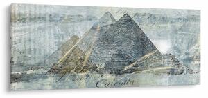 Obraz - Pyramídy v modrom filtri (120x50 cm)