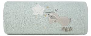 Eurofirany Bavlnené detské uteráky BABY s vyšívanou aplikáciou mývala svetlomodrá Bavlna 50x90 cm