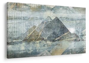 Obraz - Pyramídy v modrom filtri (90x60 cm)