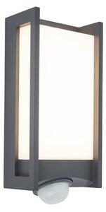 LUTEC 5193002118 QUBO nástenné LED svietidlo 14W 3000K IP54 tmavá šedá so senzorom