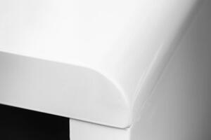 Invicta Interior - Dizajnový pracovný stôl FAST TRADE 120 cm s vysokým leskom, biely