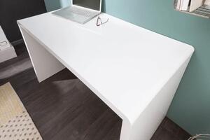 Nemecko - Dizajnový pracovný stôl FAST TRADE 120 cm s vysokým leskom, biely