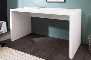 Invicta Interior - Dizajnový pracovný stôl FAST TRADE 120 cm s vysokým leskom, biely