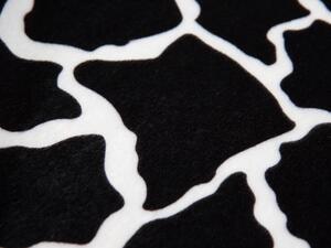 Zamatová látka Tamara TMR-015 Čiernobiely žirafí vzor - šírka 155 cm