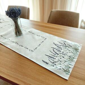 TEXICOP Behúň na stôl z gobelínovu so ženilkovou niťou s motívom levandule 1297 Bavlna/Acryl/Pes 40x100 cm