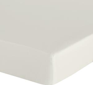 Eurofirany Bavlnené klasické prestieradlo BASIC s gumičkou biele krémová Bavlna 180x200 cm