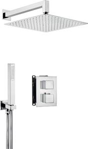 Deante, podomietková termostatická sprchová zostava štvorcová + BOX, chrómová, BXYZ0EAT