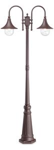 IdealLux 246840 CIMA PT2 záhradný stĺpik E27 2x60W IP43 kávová