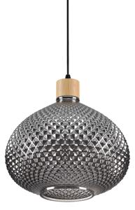IdealLux 238920 BERGEN-3 SP1 závesné svietidlo E27 1x60W IP20 dymové sklo s chrómovým efektom