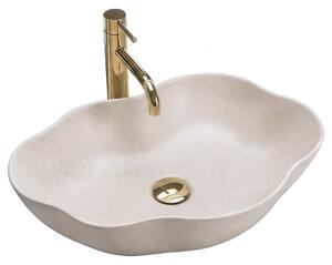 Rea Pearl Warm, umývadlo na dosku 505x380x135 mm, béžová, REA-U0617