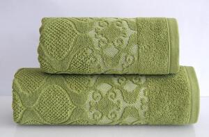 GRENO Lugana OLIVOVÁ - bavlnené uteráky, osušky olivová Bavlna 50x90 cm