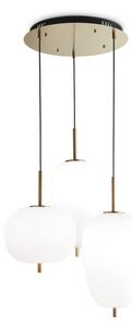 IdealLux 224541 UMILE SP3 závesné LED svietidlo 50W 3160lm 3000K IP20 čierna/mosadz