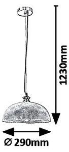 Rabalux 5459 Petrina závesné svietidlo 290mm 1xE27 40W IP20 matný chróm