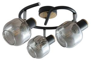 Rabalux 5399 Salazar bodové svietidlo/spot 320mm 3xE14 3x40W IP20 čierna, dub, dymové sklo
