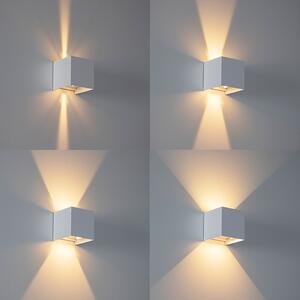 Vonkajšie nástenné svietidlo biele vrátane LED 2 svietidiel IP54 - Edwin