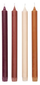 Ferm Living Sviečky Pure set 4ks, roseate blend