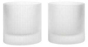 Ferm Living Poháre na vodu Ripple Tumbler set 2 ks, frosted