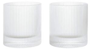 Ferm Living Poháre na vodu Ripple Tumbler set 2 ks, clear