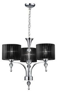 AZZARDO AZ0498 DECOline IMPRESS 3 BLACK stropné závesné svietidlo 3xE27 50W IP20 čierna