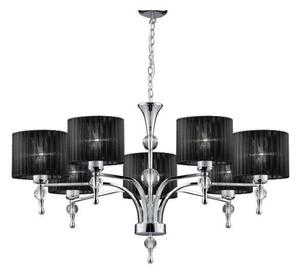 AZZARDO AZ0500 DECOline IMPRESS 7 BLACK stropné závesné svietidlo 7xE27 50W IP20 čierna