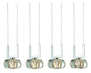 AZZARDO AZ0494 DECOline RUBIC 4A stropné závesné svietidlo 4xG9 40W IP20 číre sklo/chróm