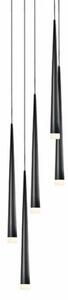 AZZARDO AZ0119 DECOline STYLO 5 BLACK stropné závesné svietidlo 5xG9 40W IP20 čierna