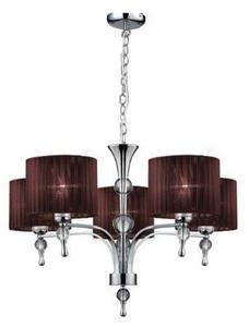 AZZARDO AZ2901 DECOline IMPRESS 5 BROWN stropné závesné svietidlo 5xE27 50W IP20 hnedá