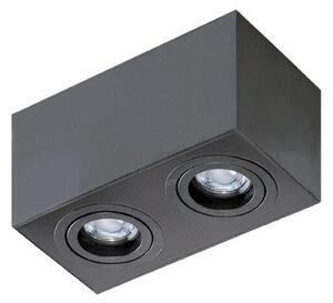 AZZARDO AZ2827 TECHNOline BRANT 2 SQUARE BLACK prisadené bodové svietidlo/spot 2xGU10 50W IP20 čierna