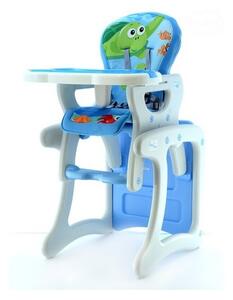 Euro Baby Jedálenský stolček 2v1 - Modrý oceán, K19