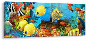 Obraz - Farebný koralový útes (120x50 cm)