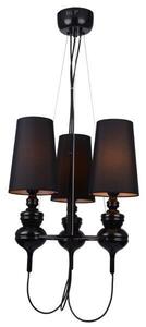 AZZARDO AZ2163 DECOline BAROCO 3 PENDANT stropné závesné svietidlo 3xE27 50W IP20 čierna