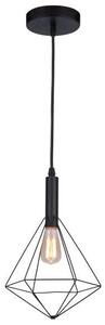 AZZARDO AZ2139 DECOline DIAMOND 1 BLACK stropné závesné svietidlo 1xE27 60W IP20 čierna