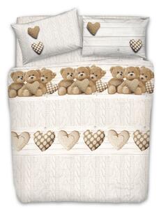 Bavlnené posteľné obliečky Medvedík béžové Made in Italy