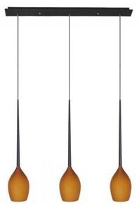 AZZARDO AZ2322 DECOline IZZA 3 MATT AMBER stropné závesné svietidlo 3xE14 50W IP20 jantár
