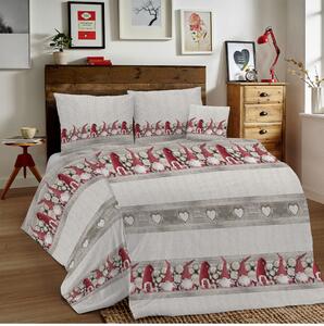 Bavlnené posteľné obliečky Škriatkovia červení Made in Italy