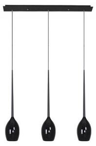 AZZARDO AZ2321 DECOline IZZA 3 SHINY BLACK stropné závesné svietidlo 3xE14 50W IP20 lesklá čierna