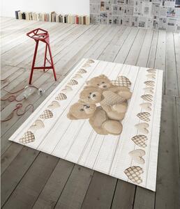 Ženilkový koberec Medvedík béžový Made in Italy