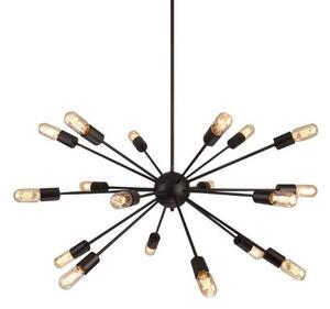 AZZARDO AZ1657 DECOline ORBIT BLACK stropné závesné svietidlo 18xE27 60W IP20 čierna