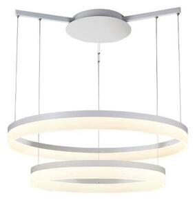 AZZARDO AZ1295 DECOline ZOLA 80/60 WHITE stropné závesné LED svietidlo 2xLED 32/24W/5600lm IP20 biela