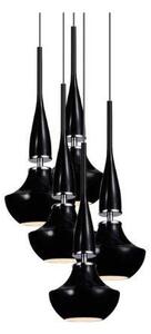 AZZARDO AZ0981 DECOline TASOS 5 BLACK stropné závesné svietidlo 5xE14 25W IP20 čierna