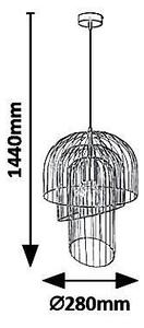 Rabalux 6228 Rowena závesné svietidlo 280mm 1xE27 1x60W IP20 zlatá