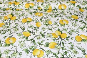 Dekoračná látka Bavlna citróny, š. 140 cm