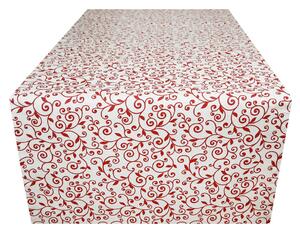 Behúň na stôl červené lístie 50x150 cm Made in Italy