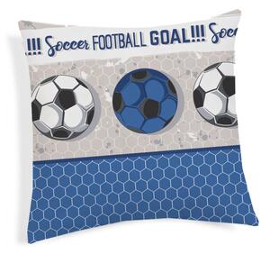 Obliečka na vankúš Futbalová lopta modrá 40x40 cm Made in Italy
