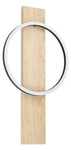 Eglo 99466 BOYAL Nástenné svietidlo LED D300mm 1X12W/1700lm 3000K, čierna, hnedá, biela