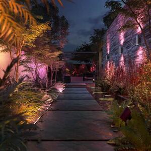 Philips Hue 17463/47/P7 exteriérové nástenné svietidlo Appear 2x8W/1200lm 2000-6500K, RGB IP44 nerez